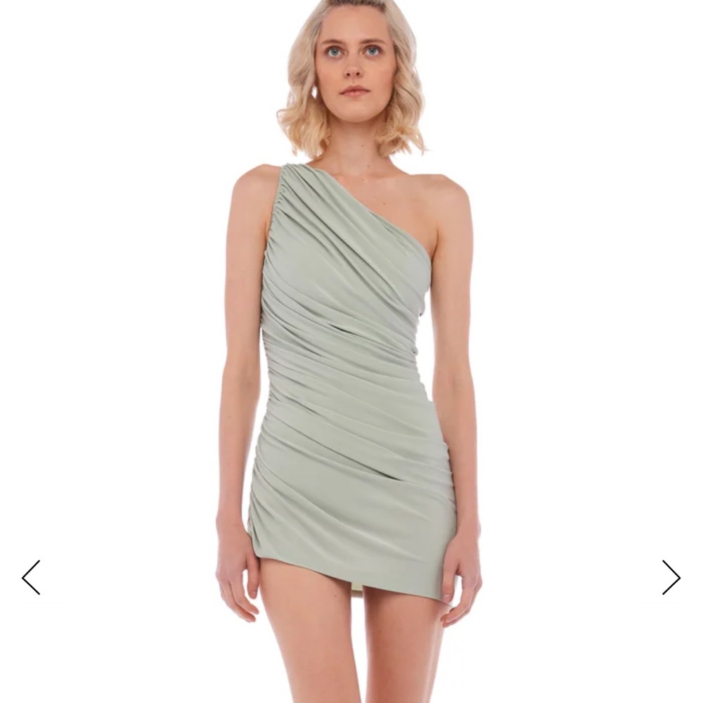 NORMA KAMALI PICKLEBALL DIANA DRESS XS DRIED SAGE
